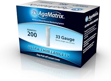 AgaMatrix Ultrathin Lancets 33G 200 Pack