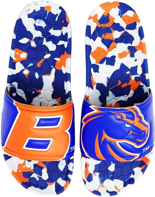 Boise State University BSU Broncos Slydr Sports NCAA Sandals (12 Womens, 10 Mens) - Beach Slides - Pool Slippers