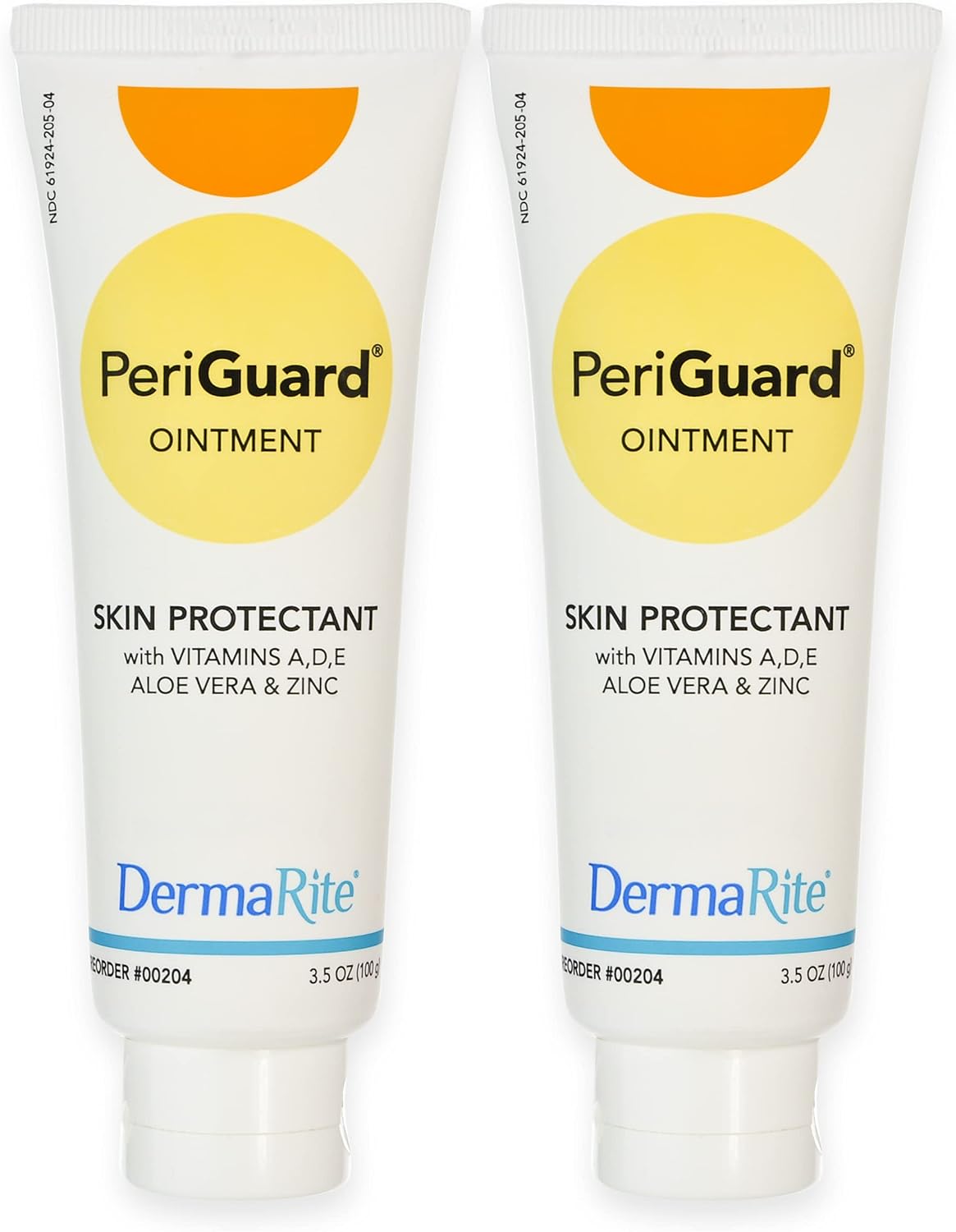 PeriGuard Skin Protectant Ointment - Vitamin A, D, E, Aloe Vera, Zinc, Petroleum Based Moisture Barrier - 2 Tubes, 3.5 oz Each