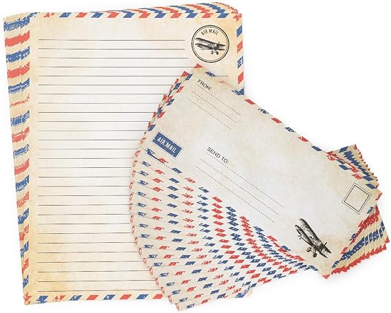 50 Airmail Paper with 50 Airmail Enveopes