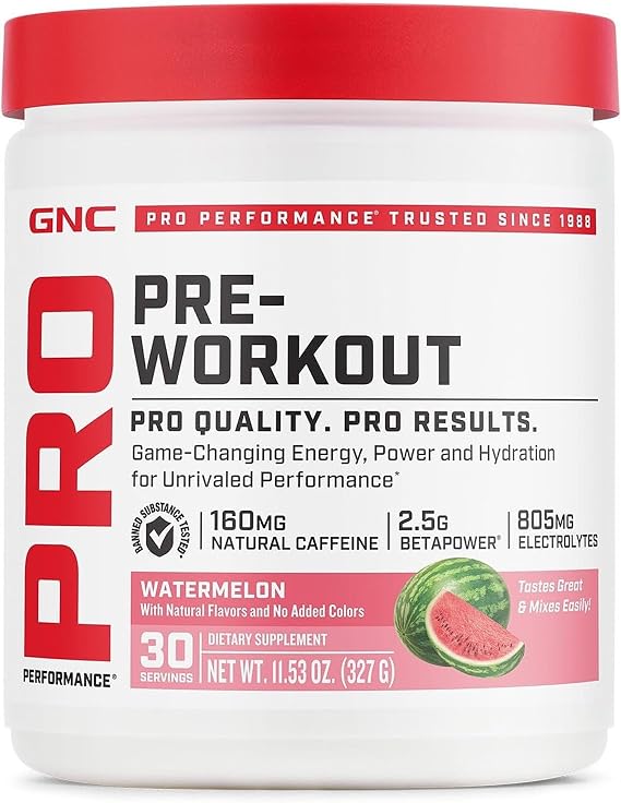 GNC Pro Performance Pre-Workout, Watermelon, 30 Servings
