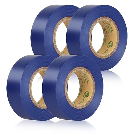 GEYYANG Blue Electrical Tape, 4 Pack | UL Approved, Multipurpose, Home Improvement Electrical Equipment, PVC Electric Insulating