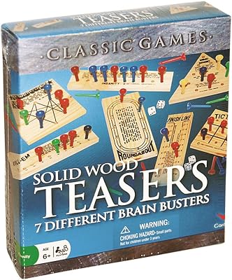 Solid Wood Brain Teasers - 7 Different Brain Busters