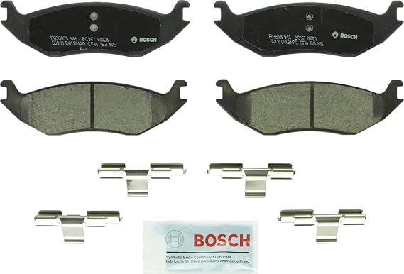 BOSCH BC967 QuietCast Premium Ceramic Disc Brake Pad Set - Compatible with Select Chrysler Aspen; Dodge Durango, Ram 1500, Ram 1500 Classic; REAR