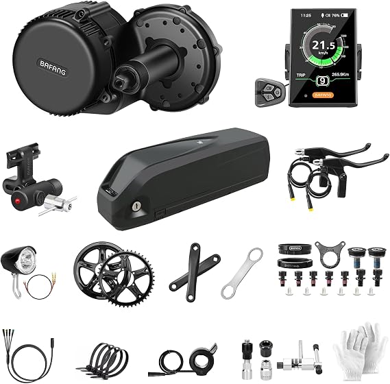 BAFANG 48V 750W eBike Conversion Kit Mid Motor with Chainring 44T, BBS01B Mid Motor Kit for Women Men Adults, with 48V 20Ah Battery