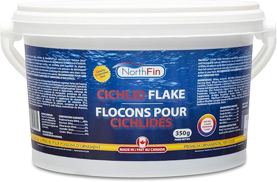 Northfin Cichlid Flake Formula Premium Fish Food, 12.3 oz (350 g) Container