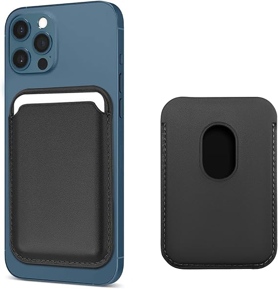 WALLFID Magnetic Wallet Compatible with for iPhone 17/16/15/14/13/12 Series, Slim Leather RFID Blocking Card Holder, Strong Magnet Snap-On Phone Wallet