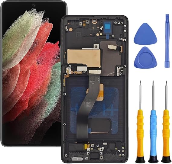 AMOLED for Samsung Galaxy S21 Ultra 5G Screen Replacement with Frame