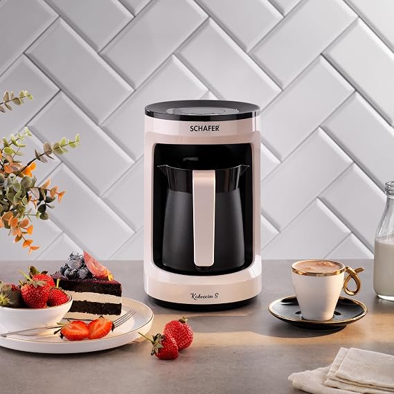 Schäfer Kahvecim S Automatic Milk Turkish Coffee Machine-Cream