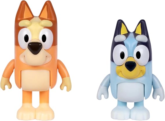 Bluey Mini Figure 2-Pack with Accessory, 2.5-3-Inch Figures | Includes Bingo and family, posable for realistic play; Bluey toy for kids ages 3+, collectible