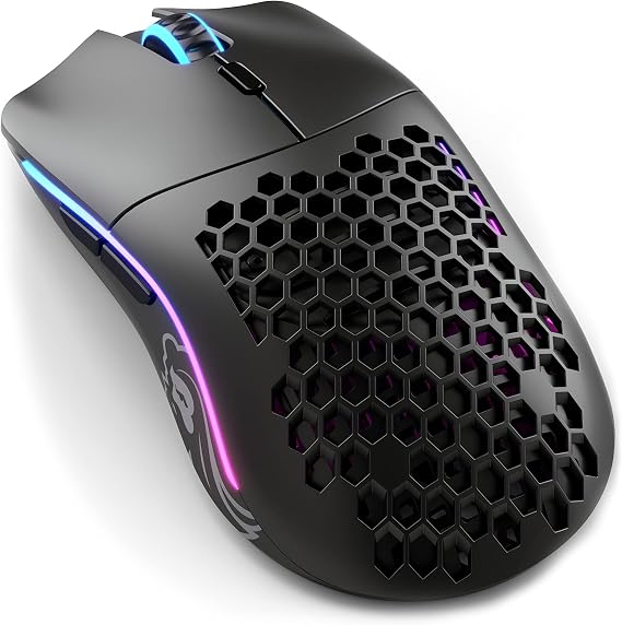 Glorious Model O RGB Minus Kablosuz BAMF Sensörlü 19000 DPI 65 gram Gaming Mouse Mat Siyah
