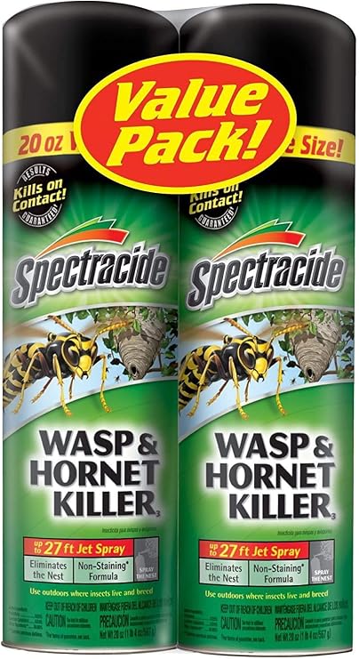 Spectracide Wasp and Hornet Killer Aerosol, 18.5 Ounce, 2-Pack