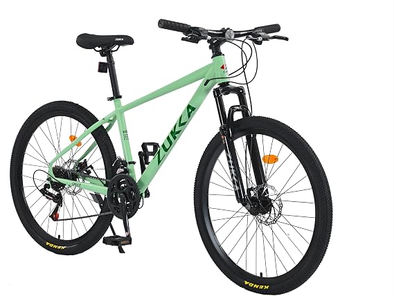 MEGHNA Mountain Bike 26 Inch Bike Front Suspension Dual Disc Brake Student Bicycle All Terrains Mountain Bike 24 Speed Hardtail MTB for Teen Women Men