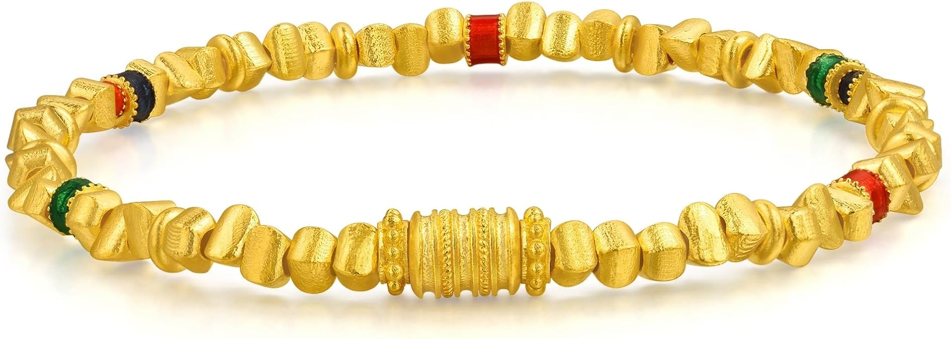 CHOW SANG SANG 999.9 24K Pure Gold Cultural Blessings Gold Beads Bracelet for Women 15cm 95653B Price-by-Weight 11.6g Gold