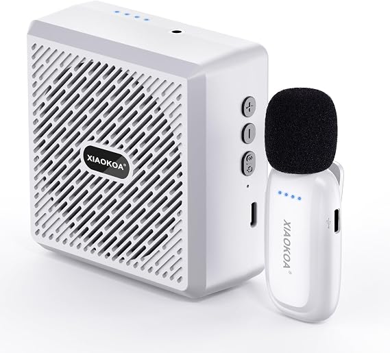 Wireless Lavalier Microphone with Voice Amplifier for Teachers
