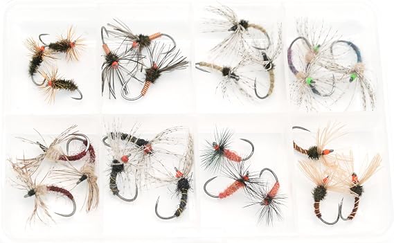 DRAGONtail Tenkara - Brent's Favorite Top 8 Tenkara Kebari Combo, 24-Pack