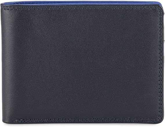 mywalit RFID Men's Jeans Leather Wallet | 3 Card Slots | Note Section & ID Window | Midnight | Radio Frequency Shielding Lining for Enhanced Security | Perfect for Everyday Use
