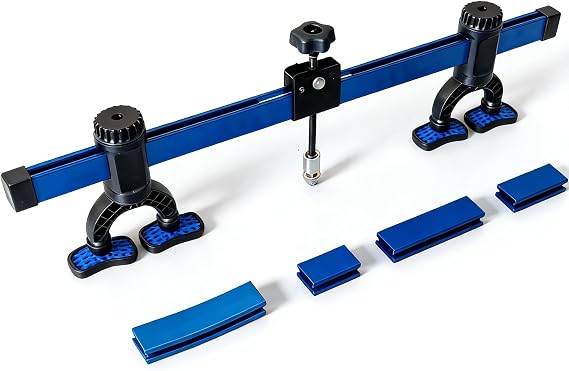 Dent Pull Lever Bar Kit with Adapters, 857mm Car Body Repair Bridge Lifter