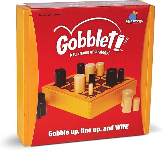 Gobblet! Abstract Strategy Board Game - Award Winning Kids or Adults Original All Wooden Board Game by Blue Orange Games - 2 Players for Ages 7 to 99.
