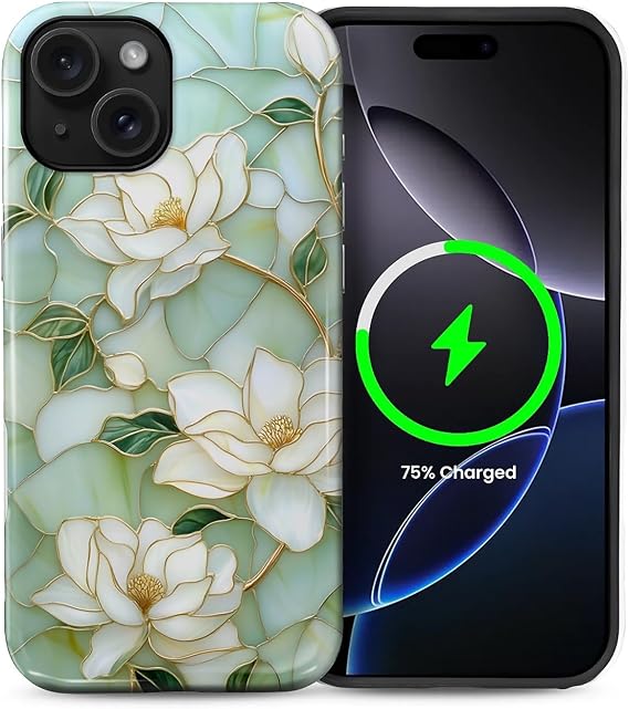 Case Compatible with iPhone 15 [Compatible with MagSafe] Hybrid 2-Layer Hard Shell Protection Case, Shockproof Protective Magnetic Cover for iPhone