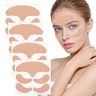 20 PCS Face and Forehead Wrinkle Patches Facial Tape for Wrinkles Anti Wrinkle Mask Soft Face Lift Tape Fine Lines Between Eyebrow Wrinkle Patches Smooth Fine Lines for Women Beauty Skincare