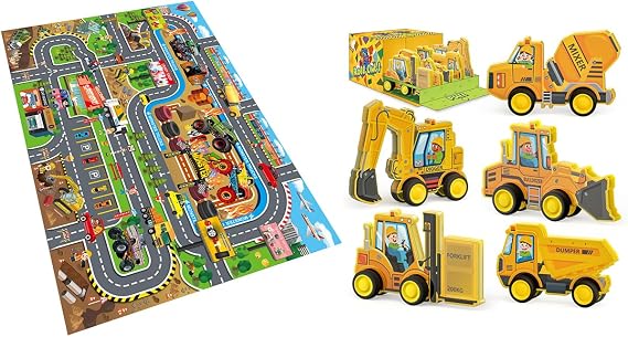 Oriate Playmat with Construction Vehicles