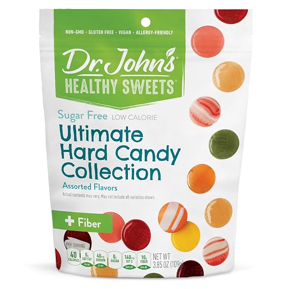 Dr. Johns Sugar Free Candy, Healthy Hard Candy with Zero Sugar, Low Calorie Snacks, Keto Friendly, Vegan, Gluten Free, Ultimate Collection, 24 Count, 3.85 OZ