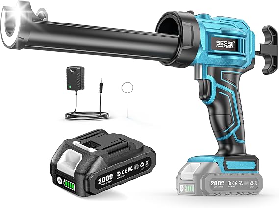 SEESII Electric Caulking Gun with a 2000mAh Batteries
