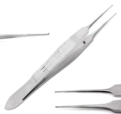 Superior Castroviejo Forceps 4" Suture 0.3mm Tying 1x2 Micro Stainless Steel Instruments