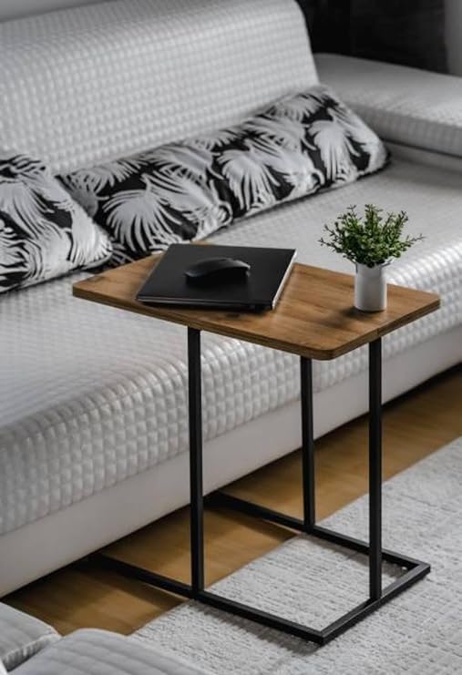 Decorative Metal Side Table Wooden Shelf Sofa Service Coffee Table Multi-purpose Zigon C Coffee Table