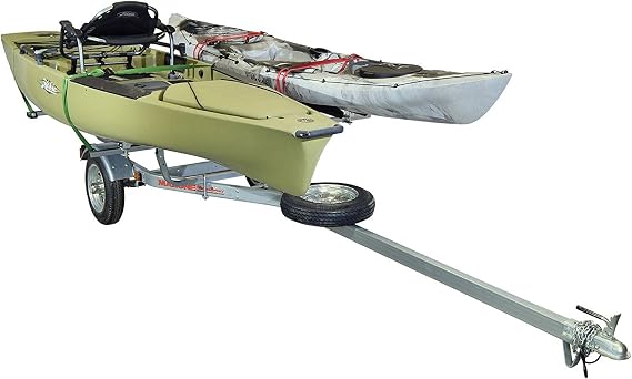 Malone MPG461B2 MicroSport 2 Kayak Trailer with 2 Bunk Kayak Carriers & Spare Tire | 20' / 800 lbs Capacity | Fully Submersible | Marine Grade Galvanized Steel | Spare Tire, 20' / 800 lbs Capacity, Fully Submersible, Marine Grade Galvanized Steel