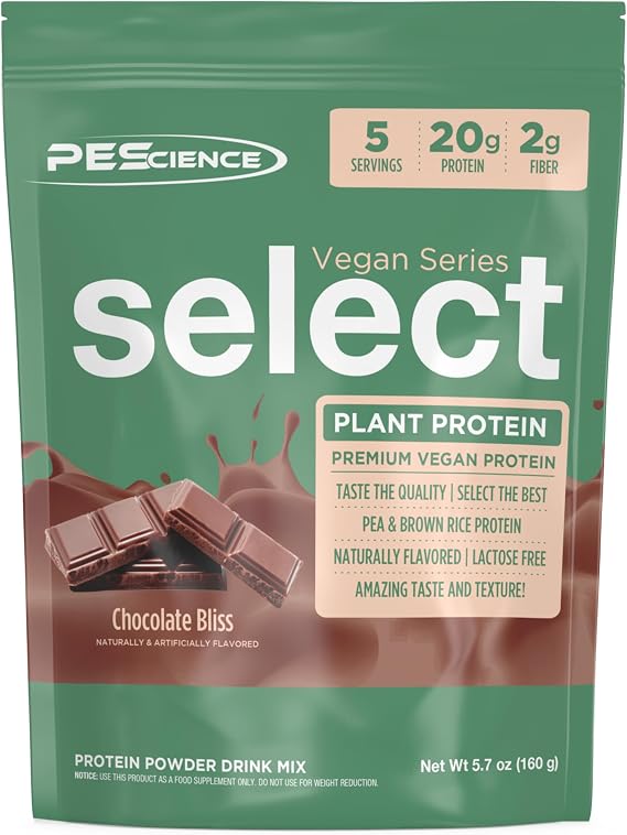 PEScience Select Vegan Protein Powder, Chocolate Bliss, 5 Servings