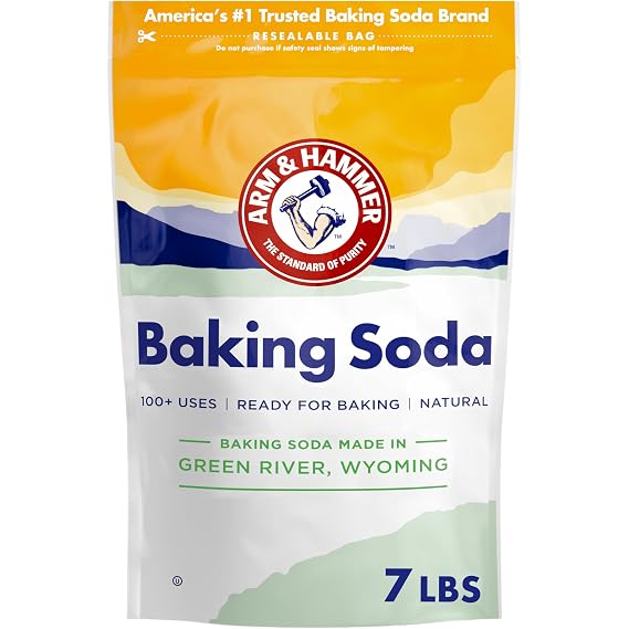 ARM & HAMMER Baking Soda, 100% Pure Sodium Bicarbonate Powder, 7 Lbs