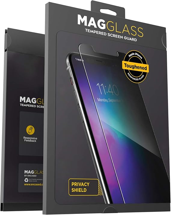 magglass Privacy Screen Protector Designed for iPhone 11 - Anti Spy Fingerprint Resistant Tempered Glass Display Guard (Case Compatible)