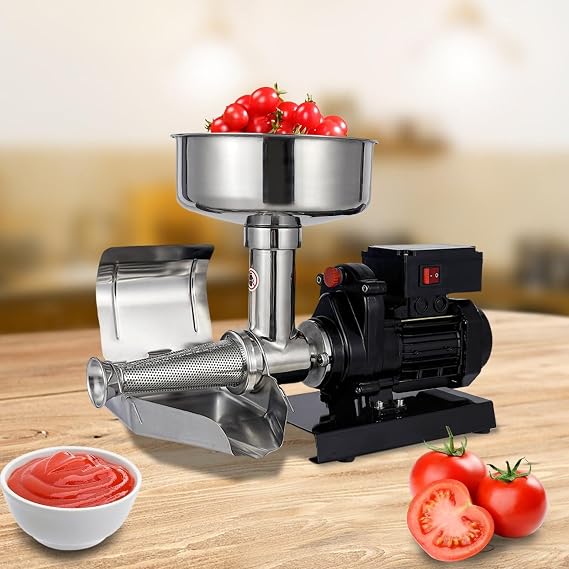 PLYLAY 450W Electric Tomato Strainer Machine Tomato Commercial Milling Machine Tomato Sauce Maker for Tomato Strawberry Blueberry Sauce, 20240311