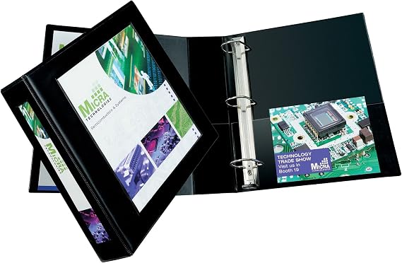 Avery Heavy-Duty View 3 Ring Binder, 2" EZD Rings, 1 Black Binder | For School, Home and Office Use, Vinyl Cover, One Touch EZD Locking Rings, Framed Title Page Display, Interior Pockets