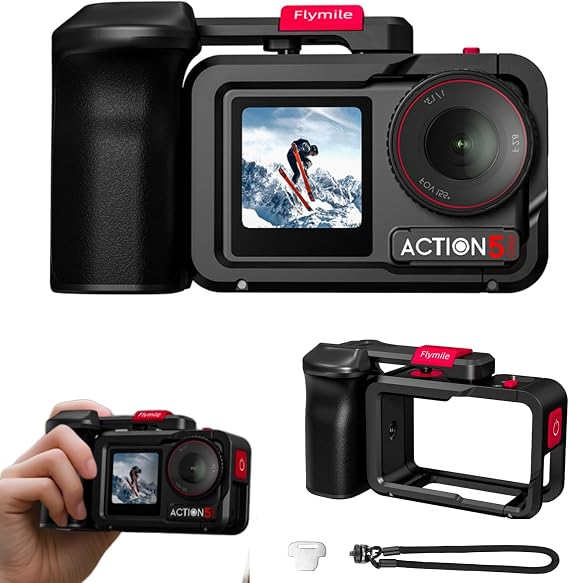 Xplorer Grip Kit Street Handle for DJI Osmo Action 5 Pro/4/3,Camera cage Set for DJI Action 5 Pro/4/3