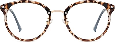 SOJOS Retro Round TR90 Blue Light Reading Glasses Womens Mens Readers Computer Glasses Eyewear Frame SJ9001