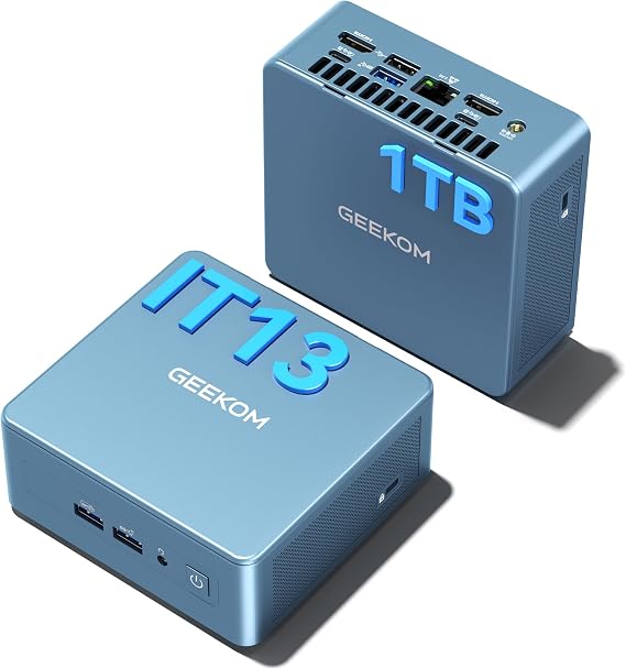GEEKOM IT13 Mini PC 2026, 13th Gen Intel i5-13600H, 1TB SSD 16GB RAM
