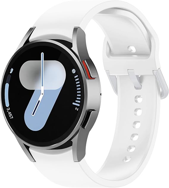 Comfortable and Soft 20mm Curved Silicone Cord for Teknoft Galaxy Watch 7/6/5/4/FE Series (40mm/44mm), Watch 6/4 Classic (47mm/43mm/42mm) and Galaxy Watch 5 Pro (45mm)