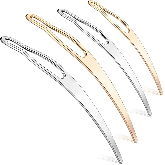 WILLBOND 4 Pcs Interlock Tool for Locs,Gold, Silver