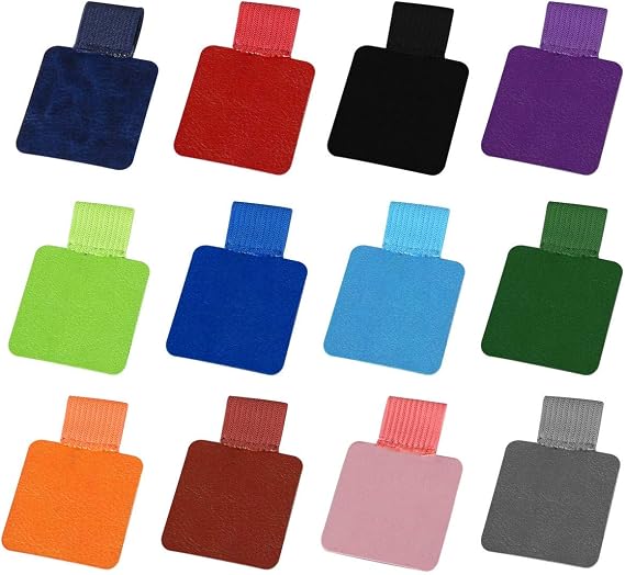 SLSON 12 Pack Notebook Pen Loop Holder Self-Adhesive Pen Holder Pencil Holders Elastic Loop Designed for Notebooks Journals Calendars (12 Colors)