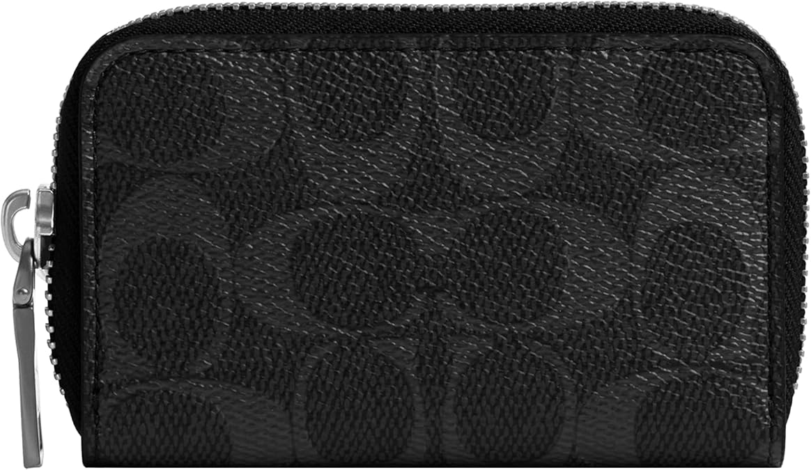 COACH Small Zip Around Card Case in Signature