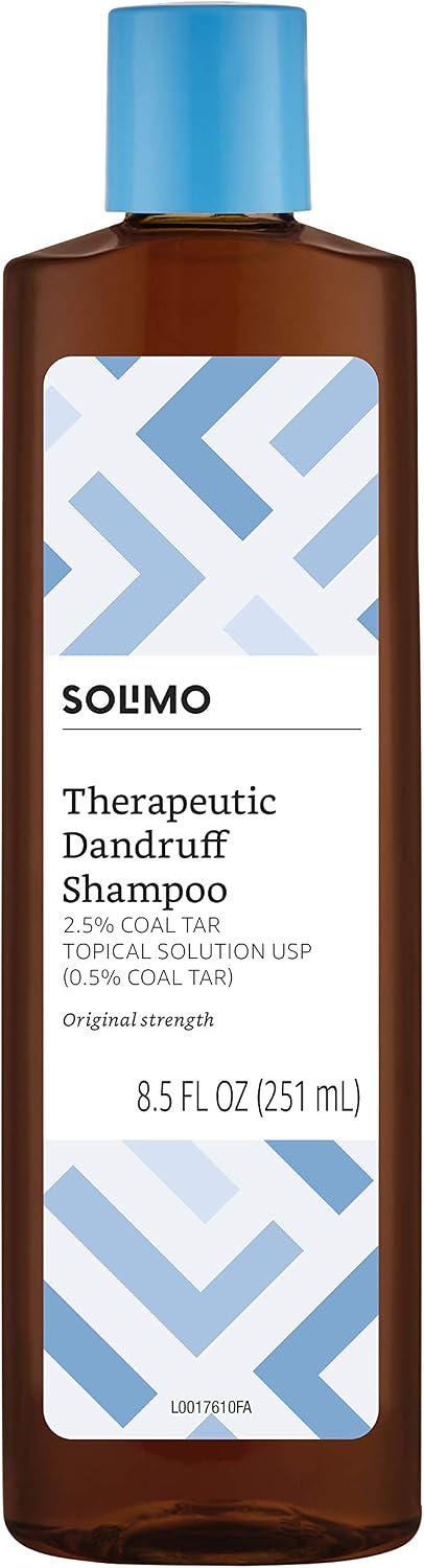 Amazon Brand - Solimo Therapeutic Dandruff Shampoo, Original Strength, 8.5 fl oz