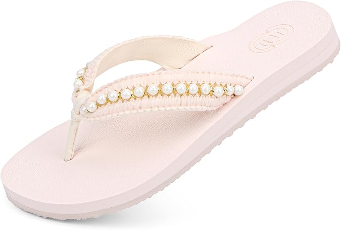 ChayChax Flip Flops for Women with Arch Support Comfortable Cushion Mat Summer Beach Walking Thong Sandals Indoor Outdoor