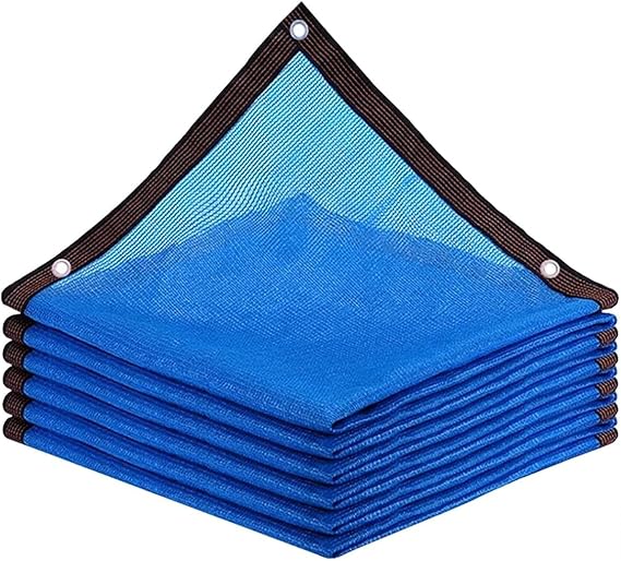 Shade Netting, Sunblock Shade Mesh Tarp, 20ft 30ft 40ft 50ft Large Shade Cloth for Garden, Outdoor Woven Shade Net, Durable Breathable, 90% Home Pergola Shade Mesh Screen Cover(Blue,9.9ftx29.7ft)