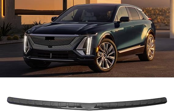 Rear Bumper Protector Topper Accessories for Cadillac Lyriq, Stainless Steels Protector Guard Trunk Sill Trim Plate - Easy to Install