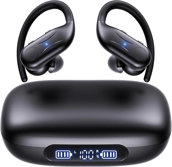 Bluetooth Hearing Aids for Seniors, Rechargeable Hearing Aid Earbuds for Hearing Loss People, Hearing Amplifiers for Seniors, 3 Noise Cancelling and 5 Volume, LED Power Display and Auto-On/Off