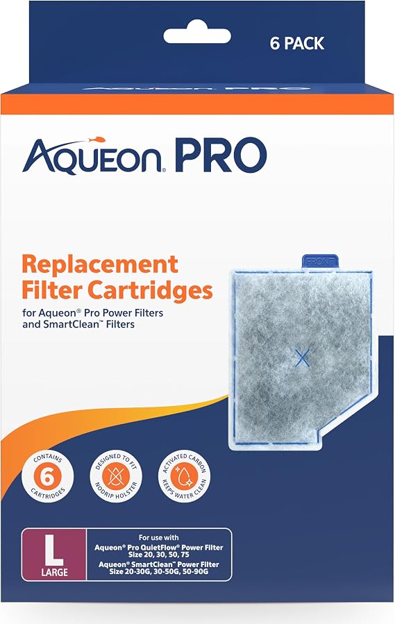 Aqueon PRO Replacement Filter Cartridges Large 6 Pack