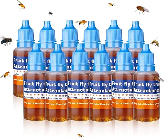 Fruit Fly Trap Refill Liquid, Gnat Killer&Fruit Fly Catcher Bait Refill,